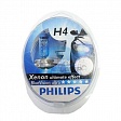 Автолампа PHILIPS H4 12V 60/55W P43t Blue Vision Ultra (12342BVU), EUROBOX-2шт