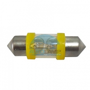 Светодиоды GL T10*31mm, 2 диода, желтые (салонная)