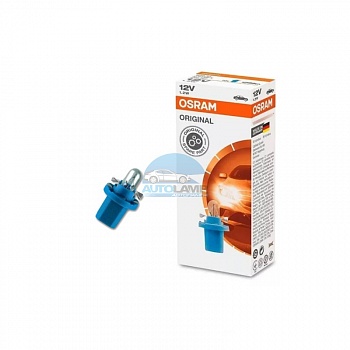 Автолампа OSRAM 12V 1,2W с синим патроном B8,5d (2721MFX) Автолампа OSRAM 12V 1,2W с синим патроном B8,5d (2721MFX)