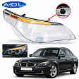 Стекло фары для BMW 5 (E60/E61) Рестайлинг 2007-2010 правое