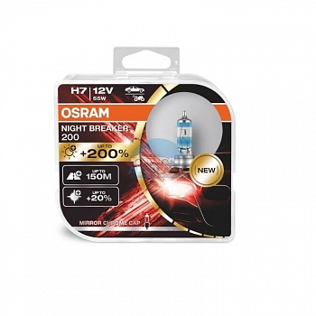 Автолампа OSRAM H7 12V 55W P26d +200% Night Breaker (64210NB200-HCB) Автолампа OSRAM H7 12V 55W P26d +200% Night Breaker (64210NB200-HCB)