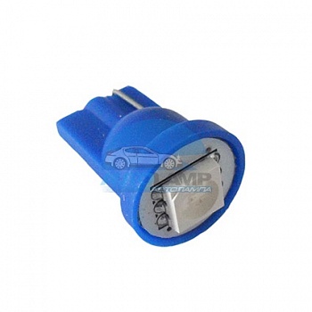 Светодиоды GL T10 б/ц 1 диод SMD5050, синие (габариты, панель приборов)