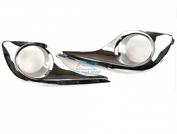 Рамки ПТФ для Toyota Highlander 2010-2013, комплект 2 шт.