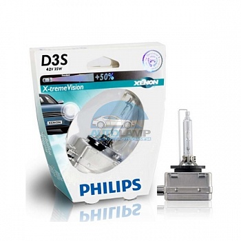 Ксеноновая лампа PHILIPS D3S X-TREME VISION +50% 4800K (42403XVS1), на блистере Ксеноновая лампа PHILIPS D3S X-TREME VISION +50% 4800K (42403XVS1), на блистере