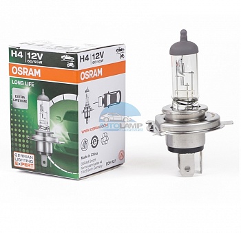 Автолампа OSRAM H4 12V 60/55W P43t Long life (64193L)