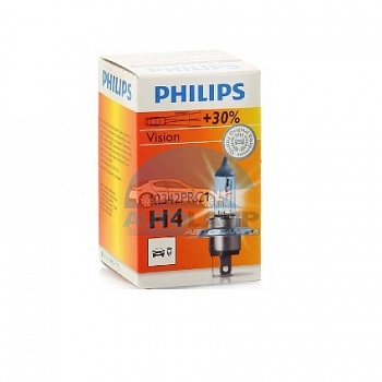 Автолампа PHILIPS H4 12V 60/55W +30% P43t (12342PR)