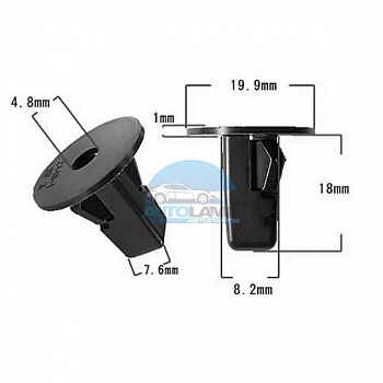 Клипса Daihatsu, Lexus, Subaru, Toyota 9018906013 Клипса Daihatsu, Lexus, Subaru, Toyota 9018906013