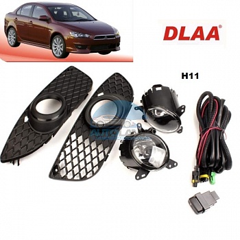 Противотуманные фары ADL/DLAA MB282 для Mitsubishi Lancer 10 (2007-2011 г.), провода, кнопка Противотуманные фары ADL/DLAA MB282 для Mitsubishi Lancer 10 (2007-2011 г.), провода, кнопка