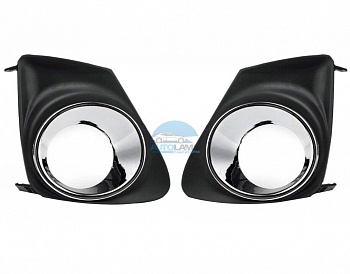 Рамки ПТФ для Toyota Corolla 150 2010-2013 хром, комплект 2 шт.