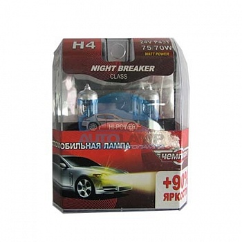 Автолампа ЧЕМПИОН H4 24V 75/70W Night Breaker +90% (2шт) Автолампа ЧЕМПИОН H4 24V 75/70W Night Breaker +90% (2шт)