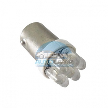 Светодиоды GL T8 BA9S 7 диодов белые 24V (панель приборов) Светодиоды GL T8 BA9S 7 диодов белые 24V (панель приборов)