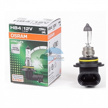 Автолампа OSRAM НВ4 12V 51W P22d Long Life (9006L)