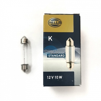 Автолампа HELLA C10W 12V 10W SV8,5-8 Автолампа HELLA C10W 12V 10W SV8,5-8