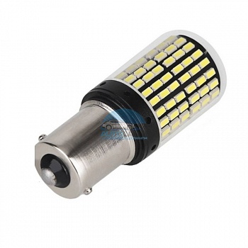 Светодиоды GL T25 BA15S одноконтактные, 144 диода SMD3014, белые (стоп-сигнал, задний ход)