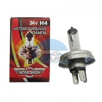 Автолампа ЧЕМПИОН H4 24V 75/70W P45t Автолампа ЧЕМПИОН H4 24V 75/70W P45t