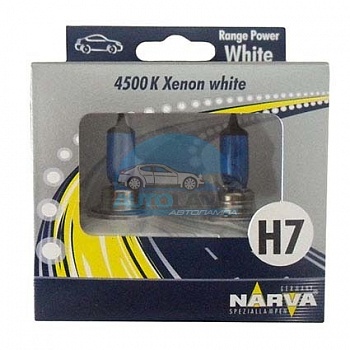 Автолампа NARVA 2*H7 12V 85W Range Power White (48604RPW)