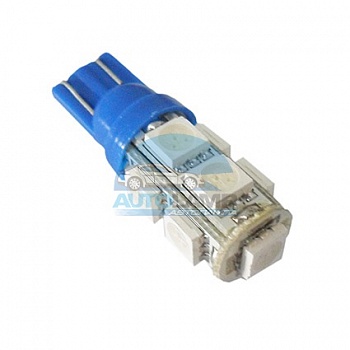 Светодиоды GL T10 б/ц 9 диодов SMD5050, синие (габариты, панельприборов) Светодиоды GL T10 б/ц 9 диодов SMD5050, синие (габариты, панельприборов)