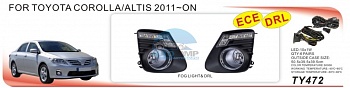 Противотуманные фары ADL/DLAA TY472 (Toyota Corolla/Atis 2011г), без проводов и кнопки