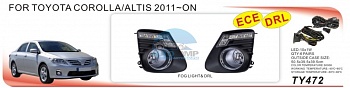 Противотуманные фары ADL/DLAA TY472 (Toyota Corolla/Atis 2011г), без проводов и кнопки