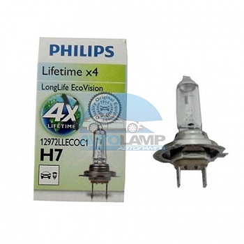 Автолампа PHILIPS H7 12V 55W Longer Life Eco Vision (12972LLECOC1) Автолампа PHILIPS H7 12V 55W Longer Life Eco Vision (12972LLECOC1)
