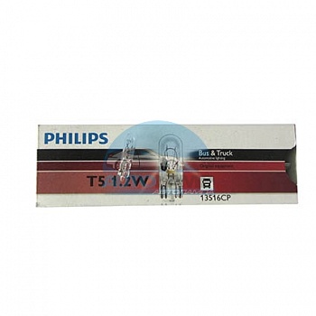Автолампа PHILIPS T5 W1,2w 24V 1,2W б/ц T5 (13516CP) Автолампа PHILIPS T5 W1,2w 24V 1,2W б/ц T5 (13516CP)