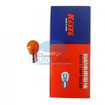 Автолампа KOITO S25 24V 21W оранжевая (4670A) Автолампа KOITO S25 24V 21W оранжевая (4670A)