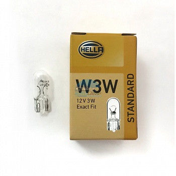 Автолампа HELLA W3W 12V 3W W2,1*9,5d