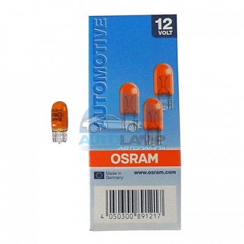 Автолампа OSRAM WY5W 12V 5W W2,1x9,5d янтарная (2827)