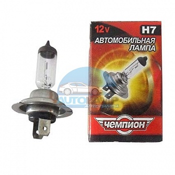 Автолампа ЧЕМПИОН H7 12V 100W PX26d Автолампа ЧЕМПИОН H7 12V 100W PX26d