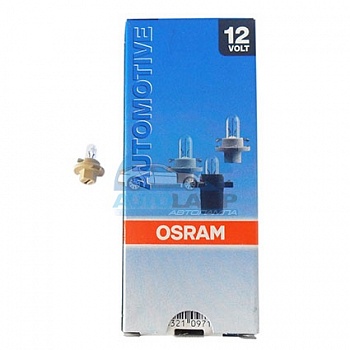 Автолампа OSRAM 12V 1,5W с патроном BX8.4d (2452MFX6)