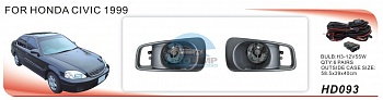 Противотуманные фары ADL/DLAA HD093 для Honda Civic (1999-2000), провода, кнопка Противотуманные фары ADL/DLAA HD093 для Honda Civic (1999-2000), провода, кнопка