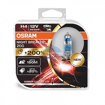 Автолампа OSRAM H4 12V 60/55W P43t +200% Night Breaker (64193NB200-HCB) Автолампа OSRAM H4 12V 60/55W P43t +200% Night Breaker (64193NB200-HCB)