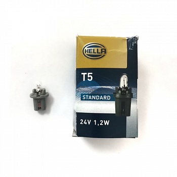 Автолампа HELLA 24V 1,2W B8,5d с патроном Автолампа HELLA 24V 1,2W B8,5d с патроном