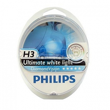 Автолампа PHILIPS H3 12V 55W PK22s Diamomd Vision (12336DV), EUROBOX - 2шт Автолампа PHILIPS H3 12V 55W PK22s Diamomd Vision (12336DV), EUROBOX - 2шт