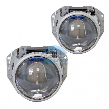 Комплект биксеноновых линз AES H4 под HELLA (3 дюйма) в Новосибирске Комплект биксеноновых линз AES H4 под HELLA (3 дюйма)