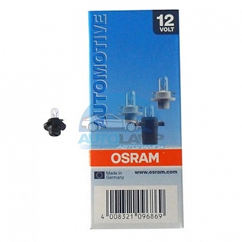 Автолампа OSRAM 12V 1,2W с патроном BX8,4d (2351MFX6) Автолампа OSRAM 12V 1,2W с патроном BX8,4d (2351MFX6)