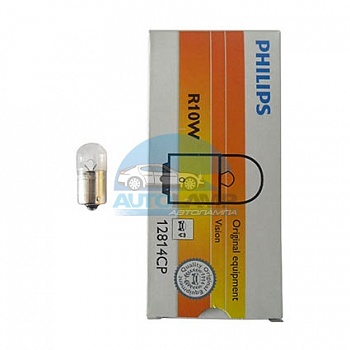 Автолампа PHILIPS R10w 12V 10W BA15S (12814CP)