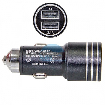 Автомобильное зарядное устройство 2 USB 3.1A Black в Новосибирске - AUTOLAMP Автомобильное зарядное устройство 2 USB 3.1A Black