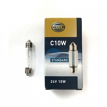 Автолампа HELLA C10W 24V 10W SV8,5-8 Автолампа HELLA C10W 24V 10W SV8,5-8