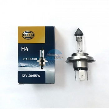 Автолампа HELLA H4 12V 60/55W P43t