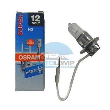 Автолампа OSRAM H3 12V 55W PK22s +30% Super (64151Sup) Автолампа OSRAM H3 12V 55W PK22s +30% Super (64151Sup)