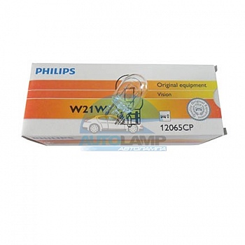 Автолампа PHILIPS W21W 12V 21W б/ц (12065CP) Автолампа PHILIPS W21W 12V 21W б/ц (12065CP)