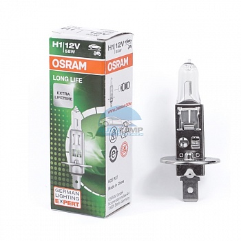Автолампа OSRAM H1 12V 55W P14,5s Long life (64150L)